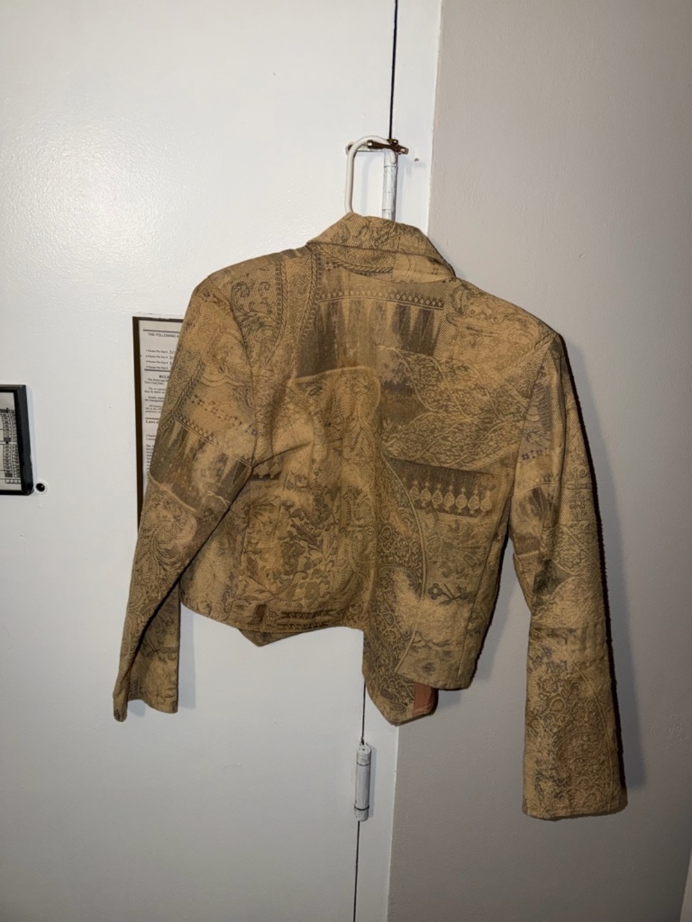 ExposeTan Patterned Cropped Blazer M - Picture 2 of 3
